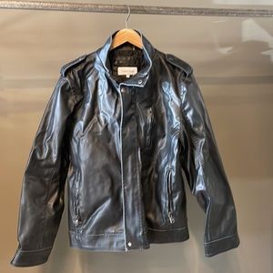 Calvin Klein black faux leather jacket